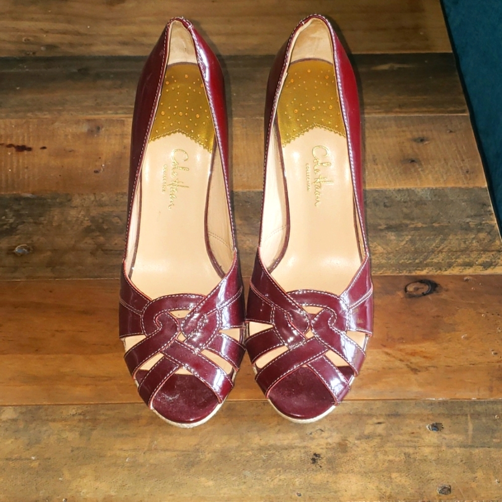 Cole Haan Charlize Nike Air Platform Patent Leather Pump